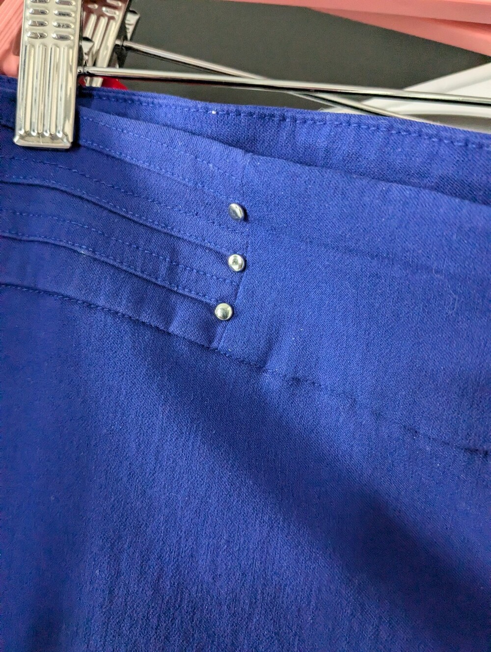 Royal Blue Straight Leg Pants - Picture 2 of 5